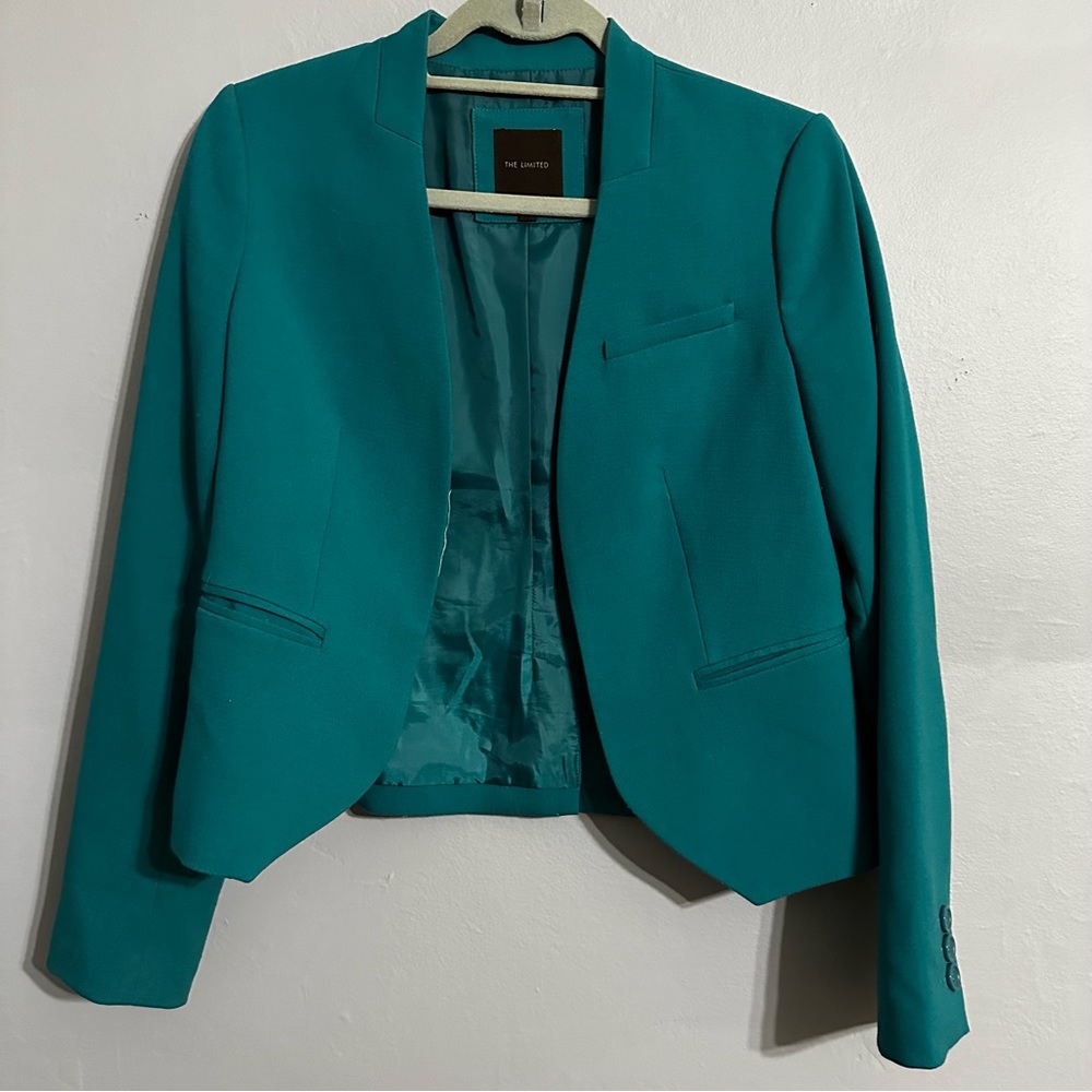 The Limited Cropped Open Front Blazer